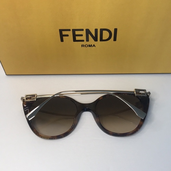 NEW FENDI FE40047I 55F WOMEN’S SUNGLASSES FENDI FE 40047I BROWN EYEWEAR FENDI - Picture 10 of 16